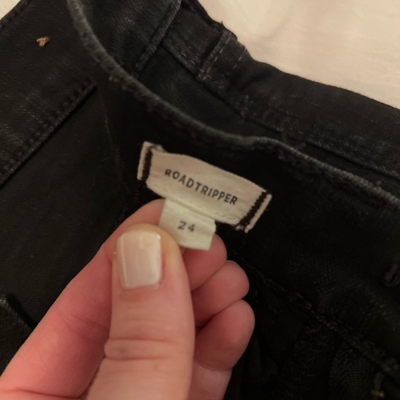 Madewell Jeans - Road Tripper Black Denim Stretch Skinny Mid Rise Womens 24 - Picture 6 of 13